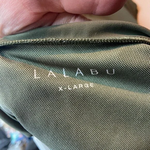 Lalabu Men XL Dad Shirt Short Sleeve Fern Green Baby Wearing V Neck Infant Top - Picture 4 of 10